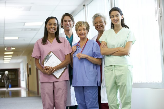 Smiling medical staff at hospital