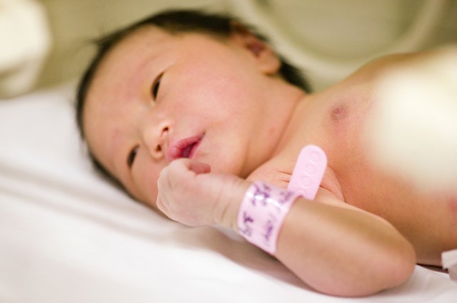 a lying newborn baby