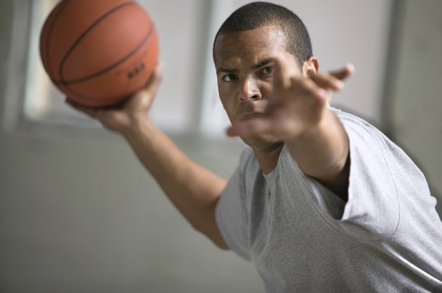 Man passing a basketball