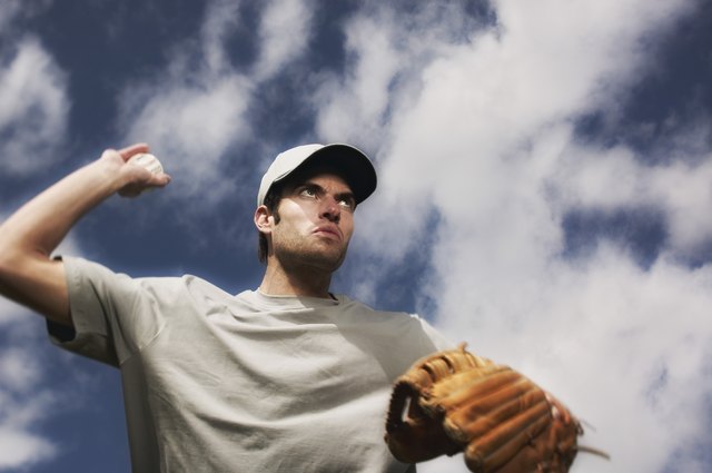 Man throwing baseball