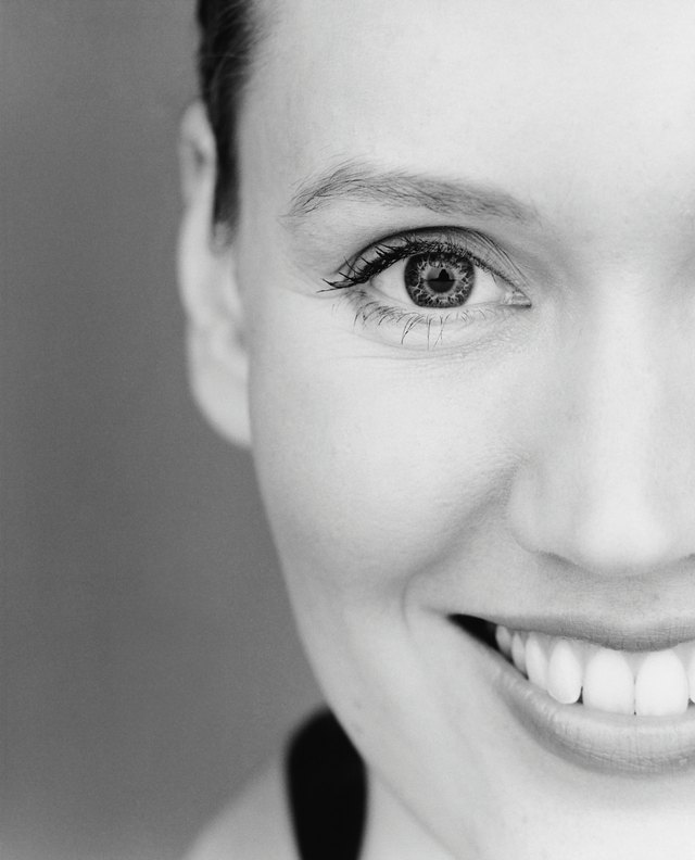 Smiling woman's face