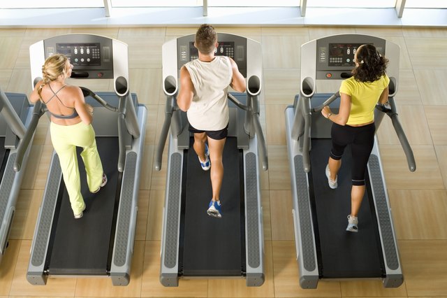 People using treadmills