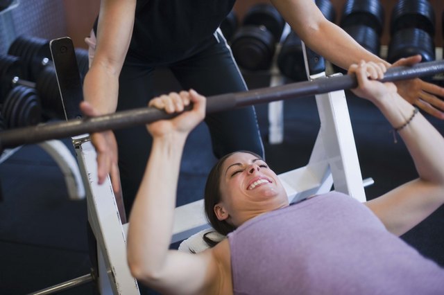 Woman lifting weights