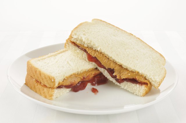Peanut butter and jelly sandwich