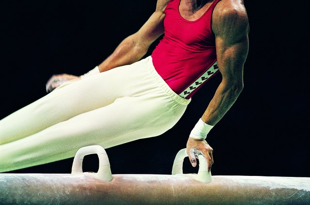 Gymnast on the Pommel Horse