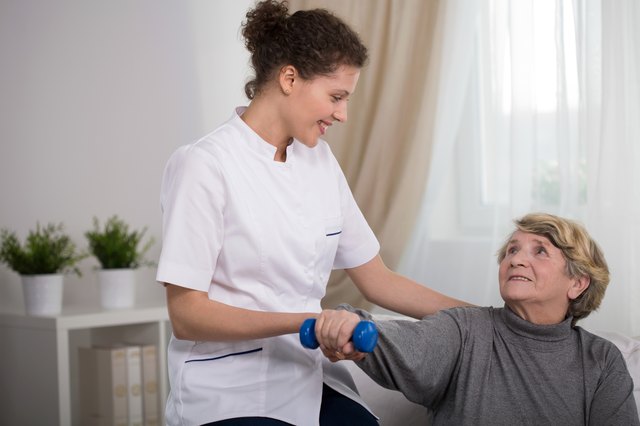 Young therapist and patient