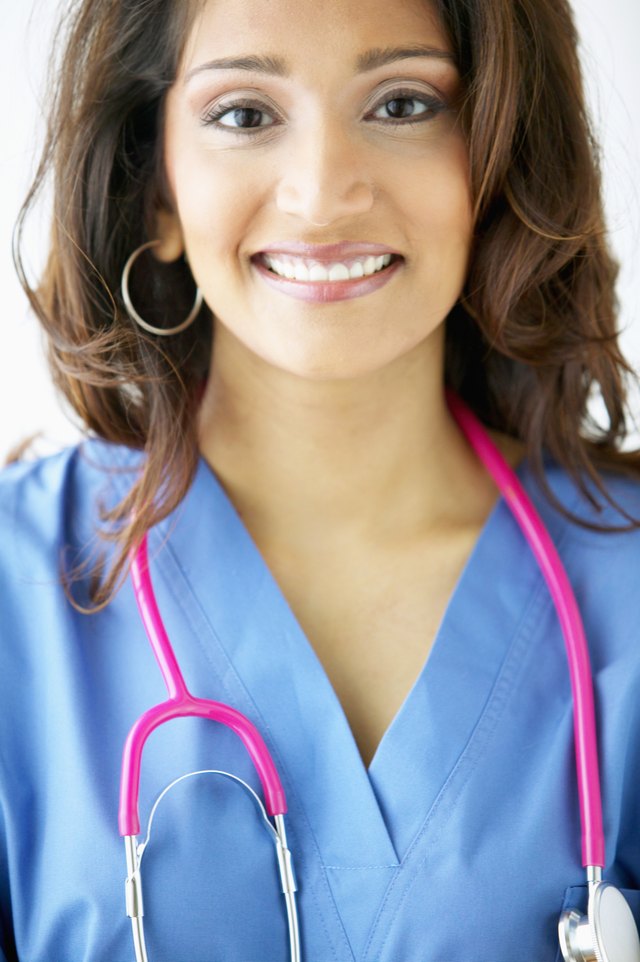 Portrait of a female doctor standing with a stethoscope around her neck