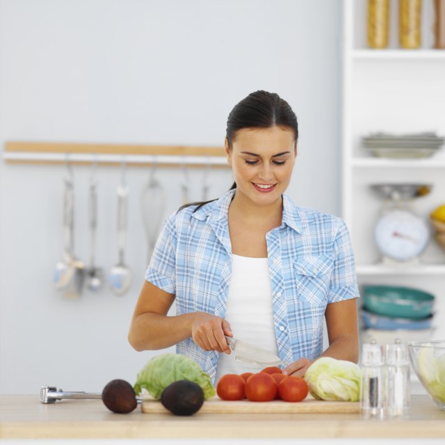 Woman preparing food