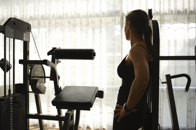 Woman standing in gym