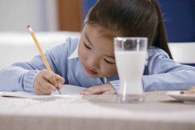 Girl doing homework