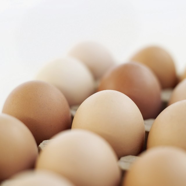 Close-up of farm eggs