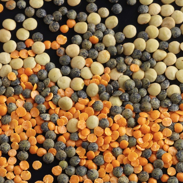 Multicolored lentils
