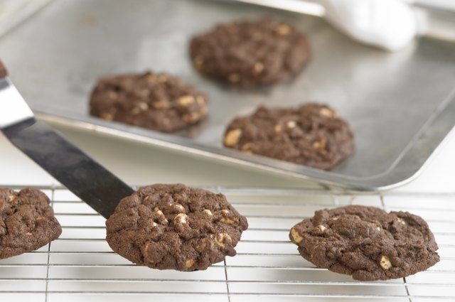 Freshly baked cookies, close up