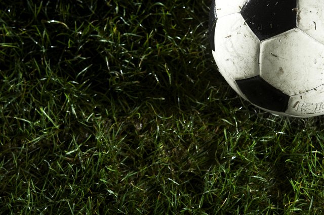 Soccer ball in grass