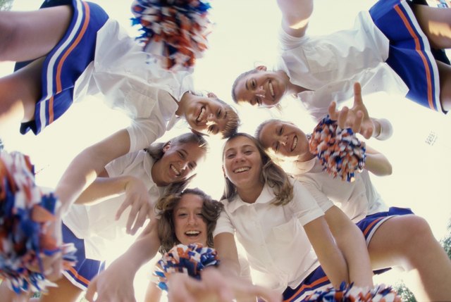 Portrait of a group of cheerleaders