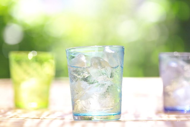 Glasses of water, close up, differential focus, Kanagawa prefecture, Japan