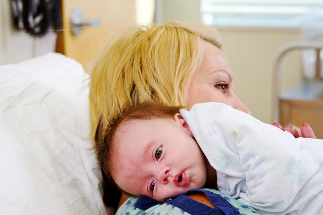 Baby resting on Mom's shoulder