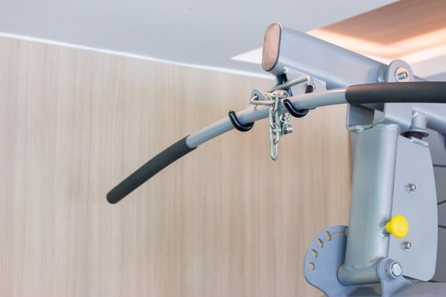 Lat pull,pull down machine in a gym