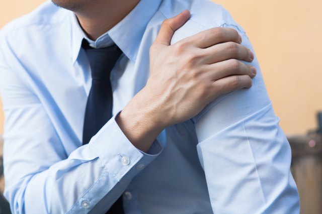 Man having shoulder pain problem