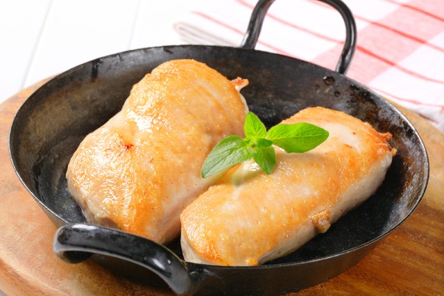 Seared chicken breast fillets