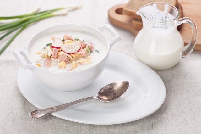 Cold kefir soup
