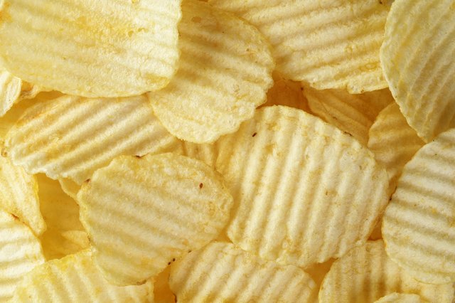 rippled organic potato chips with salt