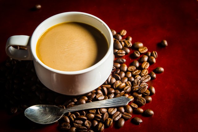 Coffee cup and beans bokeh backgrounds