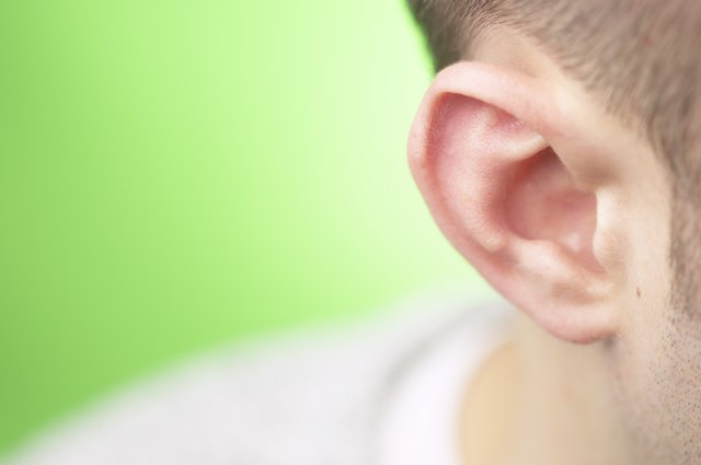 Close-up of man's ear