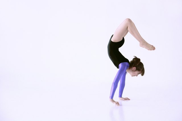 Girl doing handstand