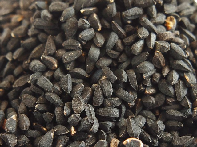 Black Cumin seed background.