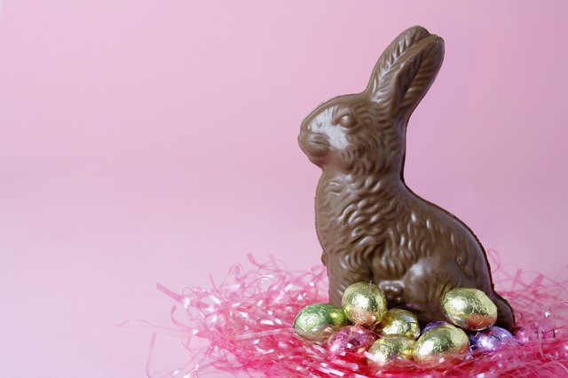Chocolate Easter Bunny and Easter eggs
