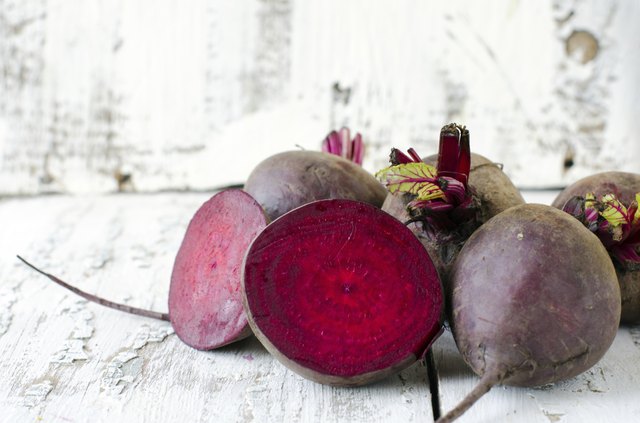 Fresh beets in a basket