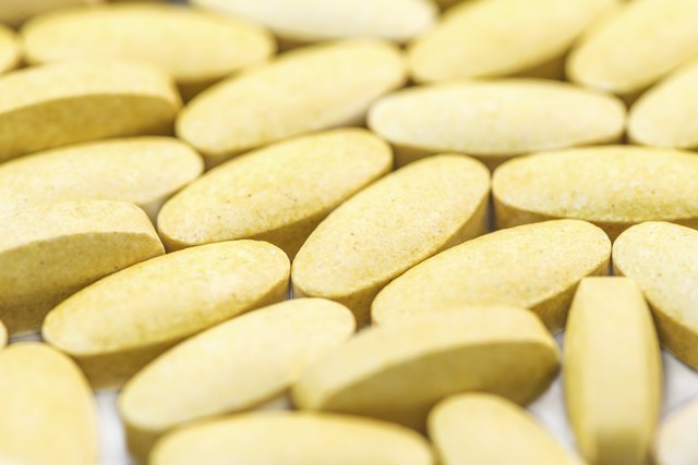 Vitamin C tablets isolated