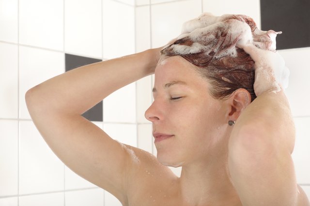 washing hair