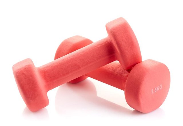 Fitness equipment dumbbells isolated on white background