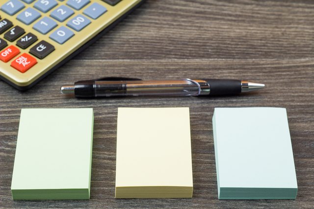 The calculator and school accessories