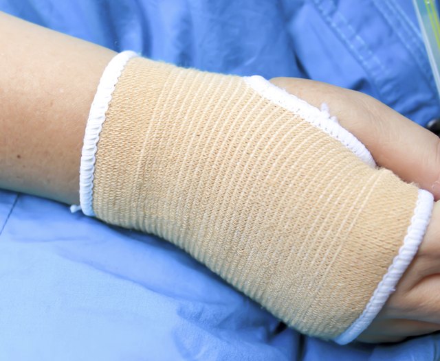 Trauma of wrist with brace
