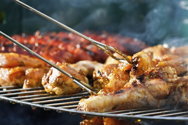 close-up barbecue Chicken at summer