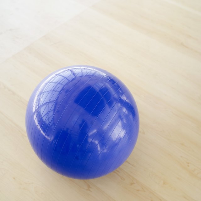 close-up of an exercise ball