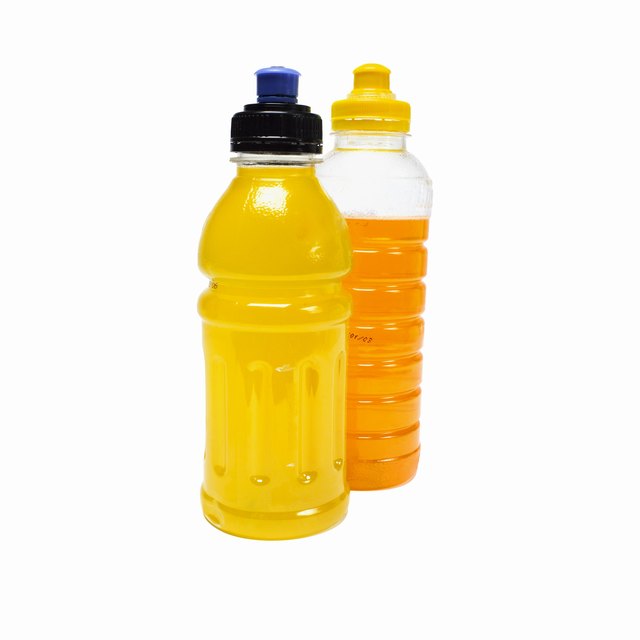 Close up of two bottles of soft drink