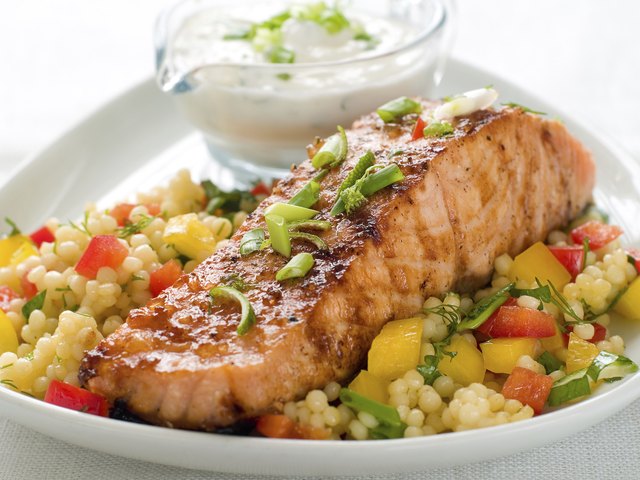 grilled salmon with couscous