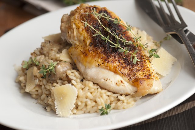Chicken with risotto