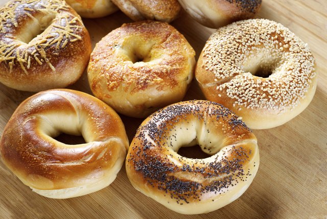 Bagel on the wood