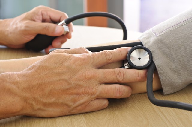Doctor measuring blood pressure