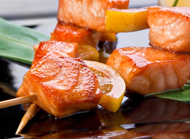 Salmon fried kebab