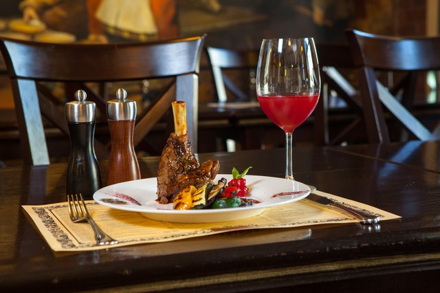Appetizing roast pork on the table
