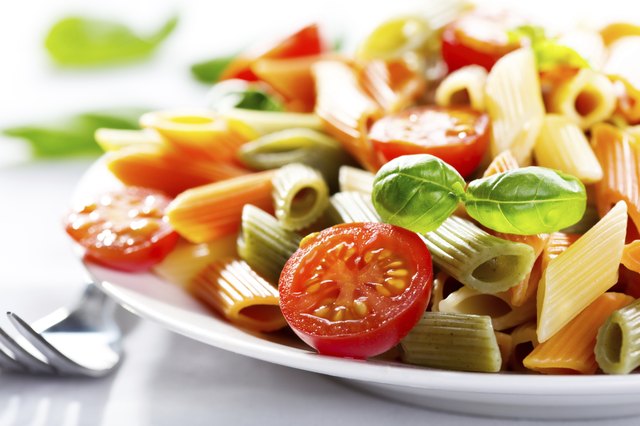 colorful pasta with vegetables