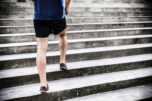 Man running on stairs, jogger