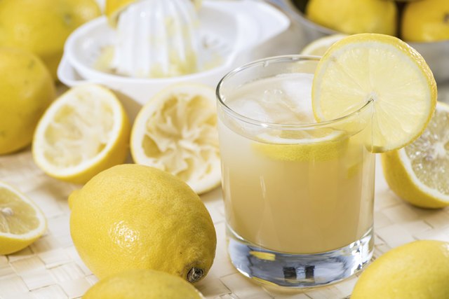 Glass with Lemon Juice
