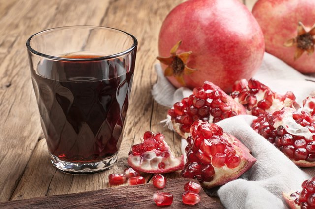 Pomegranate juice with pieces of Pomegranate